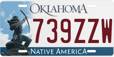 OK license plate 739ZZW