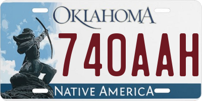 OK license plate 740AAH