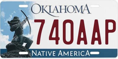 OK license plate 740AAP