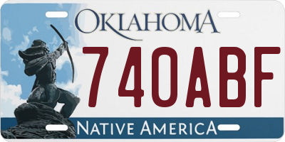 OK license plate 740ABF