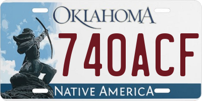OK license plate 740ACF