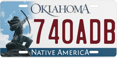 OK license plate 740ADB