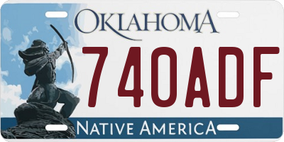 OK license plate 740ADF