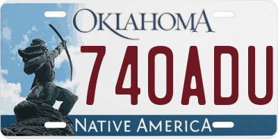 OK license plate 740ADU