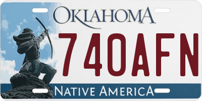OK license plate 740AFN