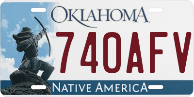 OK license plate 740AFV