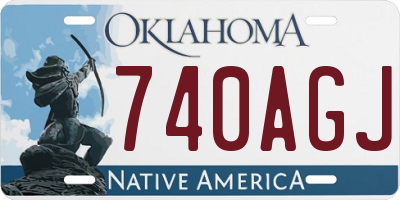 OK license plate 740AGJ