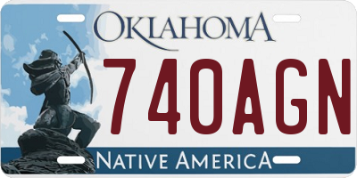OK license plate 740AGN