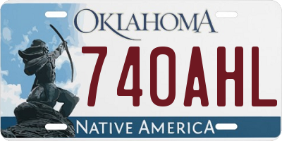 OK license plate 740AHL