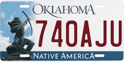 OK license plate 740AJU