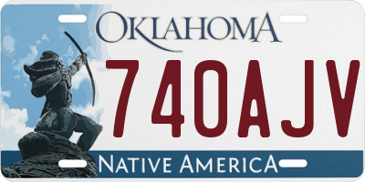 OK license plate 740AJV