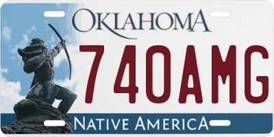 OK license plate 740AMG