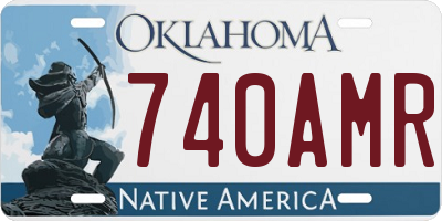 OK license plate 740AMR