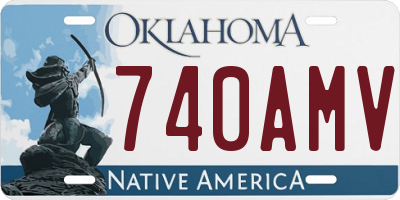 OK license plate 740AMV
