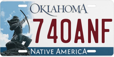 OK license plate 740ANF