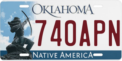 OK license plate 740APN