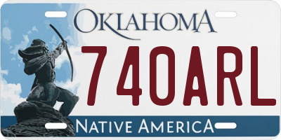 OK license plate 740ARL