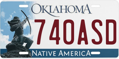 OK license plate 740ASD