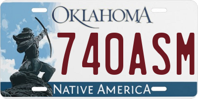 OK license plate 740ASM