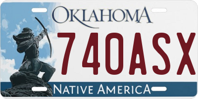 OK license plate 740ASX