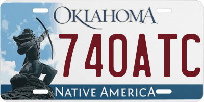 OK license plate 740ATC