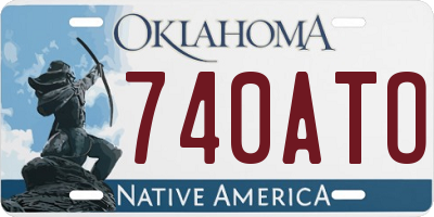 OK license plate 740ATO