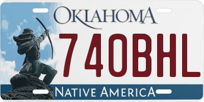 OK license plate 740BHL