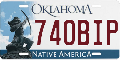 OK license plate 740BIP