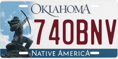 OK license plate 740BNV