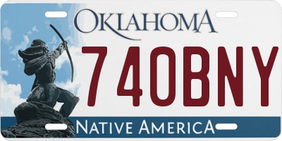 OK license plate 740BNY