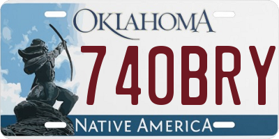OK license plate 740BRY