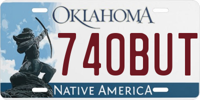 OK license plate 740BUT