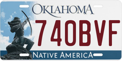 OK license plate 740BVF