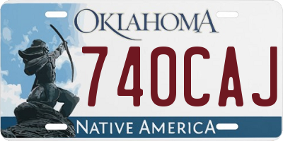 OK license plate 740CAJ
