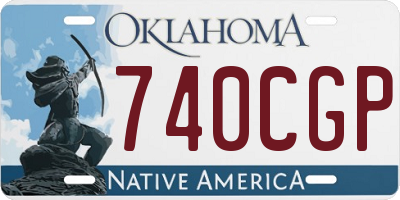 OK license plate 740CGP