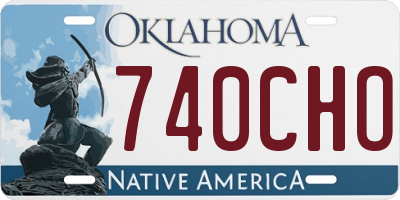 OK license plate 740CHO