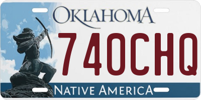 OK license plate 740CHQ