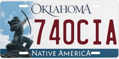 OK license plate 740CIA