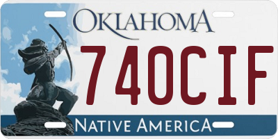 OK license plate 740CIF