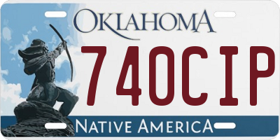 OK license plate 740CIP