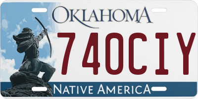 OK license plate 740CIY