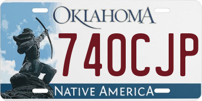 OK license plate 740CJP