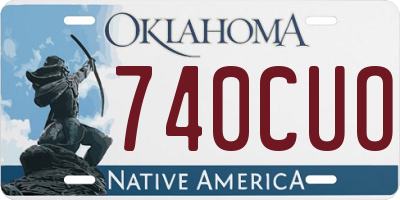 OK license plate 740CUO