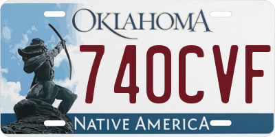 OK license plate 740CVF