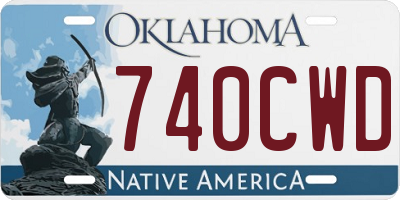 OK license plate 740CWD