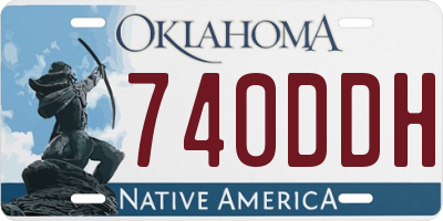 OK license plate 740DDH