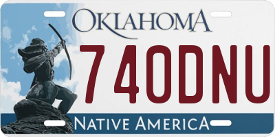 OK license plate 740DNU