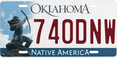 OK license plate 740DNW