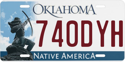 OK license plate 740DYH