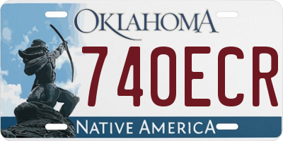 OK license plate 740ECR